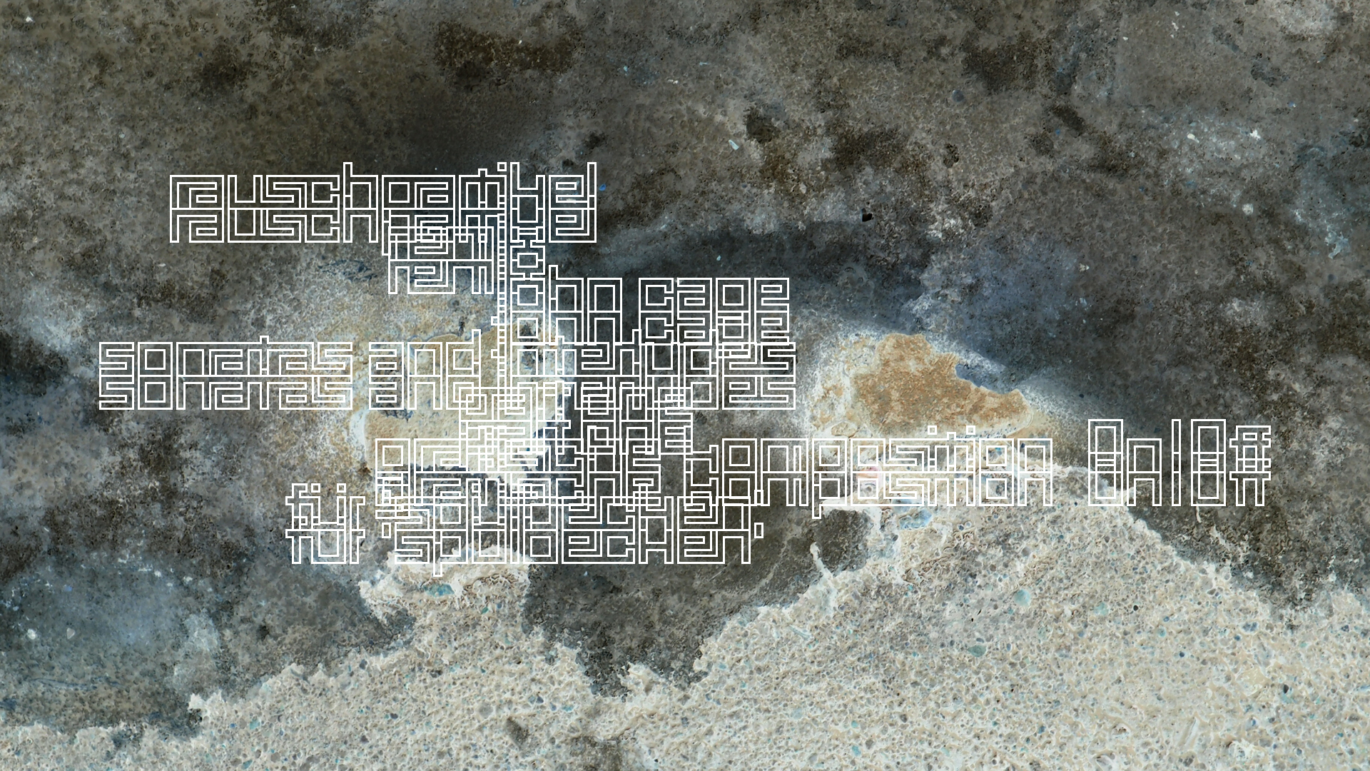 2021-01-30 Wasser in der Sple II, On-Off (Remix John Cage 'Sonatas & Interludes') (Komposition, Remix, Recording, Foto)